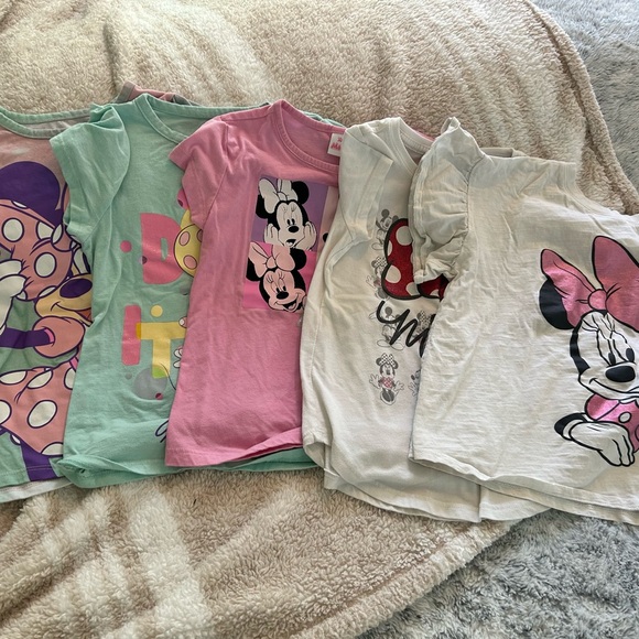 Disney Minnie Mouse Girls Shirts Sz 6/7 - Picture 1 of 5